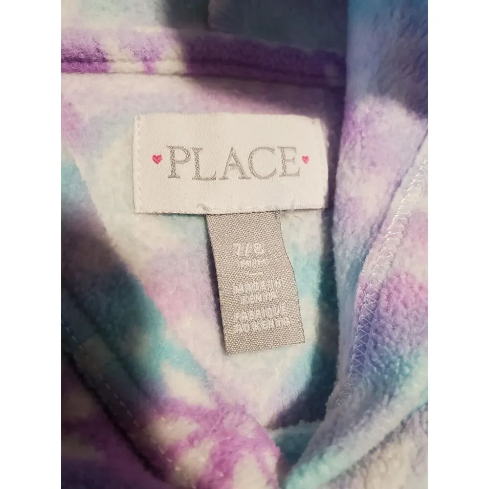 The Children's Place Girls Size 7/8 Snowflake Hoodie Purple Blue 🌍5/$10🌎